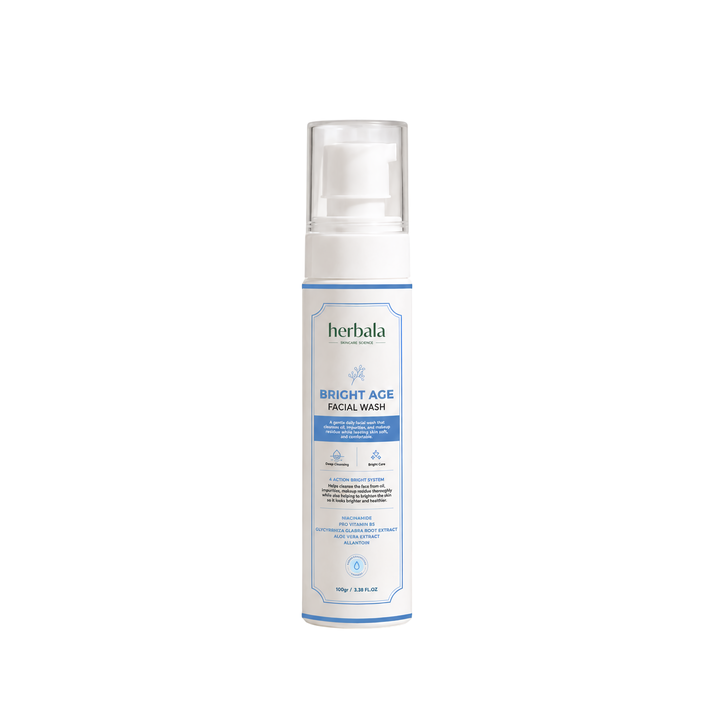 herbala bright age facial wash